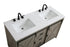 Elegant Lighting Austin Vanity Cabinet 2Dr 2Dw 54 Inch x34 Inch x22 Inch in Rustic Grey Model: VF90554DRG