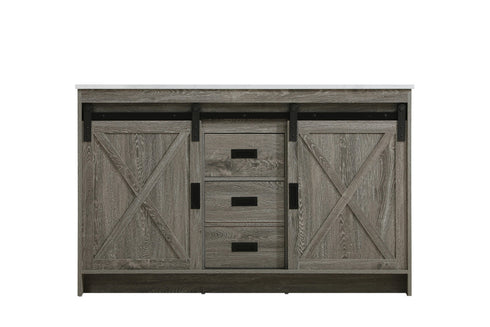 Elegant Lighting Austin Vanity Cabinet 2Dr 2Dw 54 Inch x34 Inch x22 Inch in Rustic Grey Model: VF90554DRG