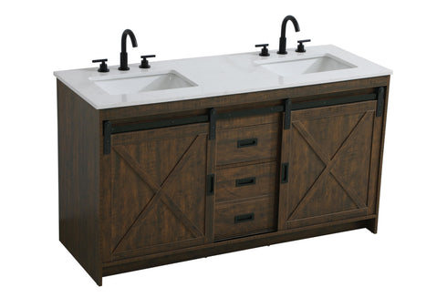 Elegant Lighting Austin Vanity Cabinet 2Dr 2Dw 60 Inch x34 Inch x22 Inch in Expresso Model: VF90560DEX