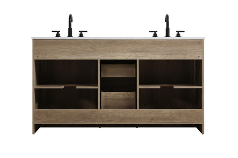 Elegant Lighting Austin Vanity Cabinet 2Dr 2Dw 60 Inch x34 Inch x22 Inch in Natural Oak Model: VF90560DNT