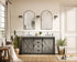 Elegant Lighting Austin Vanity Cabinet 2Dr 2Dw 60 Inch x34 Inch x22 Inch in Rustic Grey Model: VF90560DRG
