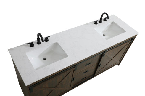 Elegant Lighting Austin Vanity Cabinet 2Dr 2Dw 72 Inch x34 Inch x22 Inch in Expresso Model: VF90572DEX
