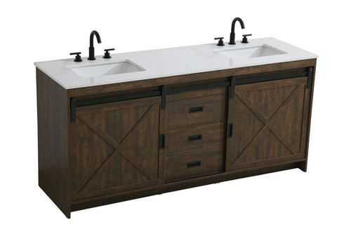 Elegant Lighting Austin Vanity Cabinet 2Dr 2Dw 72 Inch x34 Inch x22 Inch in Expresso Model: VF90572DEX