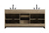 Elegant Lighting Austin Vanity Cabinet 2Dr 2Dw 72 Inch x34 Inch x22 Inch in Natural Oak Model: VF90572DNT