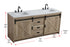 Elegant Lighting Austin Vanity Cabinet 2Dr 2Dw 72 Inch x34 Inch x22 Inch in Natural Oak Model: VF90572DNT
