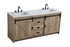 Elegant Lighting Austin Vanity Cabinet 2Dr 2Dw 72 Inch x34 Inch x22 Inch in Natural Oak Model: VF90572DNT