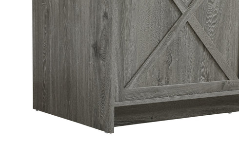 Elegant Lighting Austin Vanity Cabinet 2Dr 2Dw 72 Inch x34 Inch x22 Inch in Rustic Grey Model: VF90572DRG