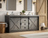 Elegant Lighting Austin Vanity Cabinet 2Dr 2Dw 72 Inch x34 Inch x22 Inch in Rustic Grey Model: VF90572DRG