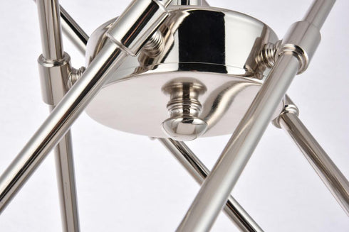 Elegant Lighting Axel 10 Lights polished Nickel Pendant Model: LD8018D28PN
