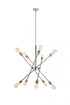 Elegant Lighting Axel 10 Lights polished Nickel Pendant Model: LD8018D28PN