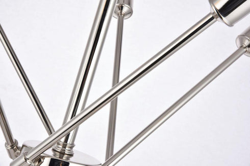 Elegant Lighting Axel 10 Lights polished Nickel Pendant Model: LD8018D28PN