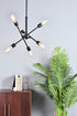 Elegant Lighting Axel 6 lights black pendant with hanging rod Model: LD8015D18BLA