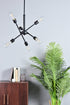 Elegant Lighting Axel 6 lights black pendant with hanging rod Model: LD8015D18BLA