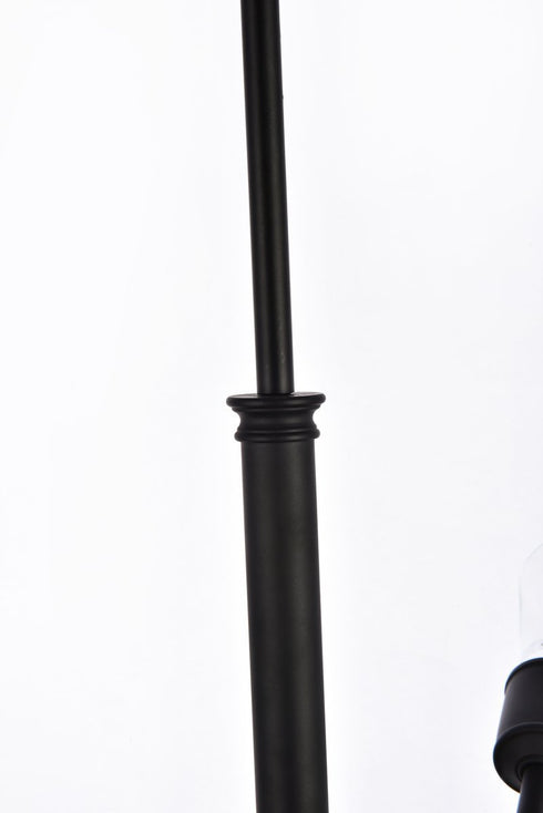 Elegant Lighting Axel 6 lights black pendant with hanging rod Model: LD8015D18BLA
