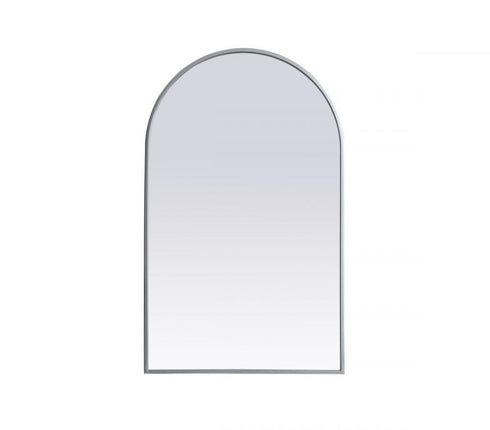 Elegant Lighting Ayra Metal Frame Arch Mirror 33x42 Inch in Black Model: MR1A3342BLK