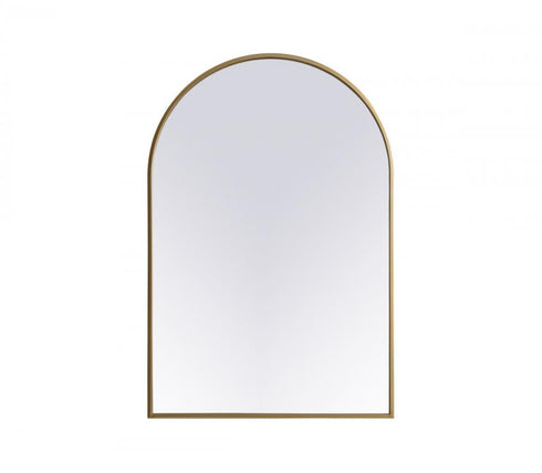 Elegant Lighting Ayra Metal Frame Arch Mirror 33x42 Inch in Black Model: MR1A3342BLK