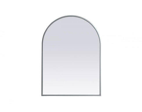 Elegant Lighting Ayra Metal Frame Arch Mirror 33x42 Inch in Black Model: MR1A3342BLK