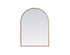 Elegant Lighting Ayra Metal Frame Arch Mirror 33x42 Inch in Black Model: MR1A3342BLK