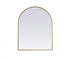 Elegant Lighting Ayra Metal Frame Arch Mirror 33x42 Inch in Black Model: MR1A3342BLK