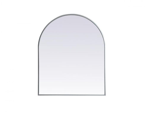 Elegant Lighting Ayra Metal Frame Arch Mirror 33x42 Inch in Black Model: MR1A3342BLK