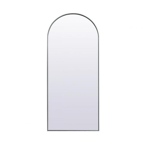 Elegant Lighting Ayra Metal Frame Arch Mirror 33x42 Inch in Black Model: MR1A3342BLK