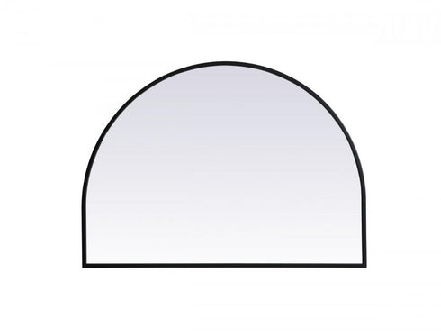 Elegant Lighting Ayra Metal Frame Arch Mirror 33x42 Inch in Black Model: MR1A3342BLK