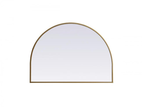Elegant Lighting Ayra Metal Frame Arch Mirror 33x42 Inch in Black Model: MR1A3342BLK