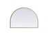 Elegant Lighting Ayra Metal Frame Arch Mirror 33x42 Inch in Black Model: MR1A3342BLK