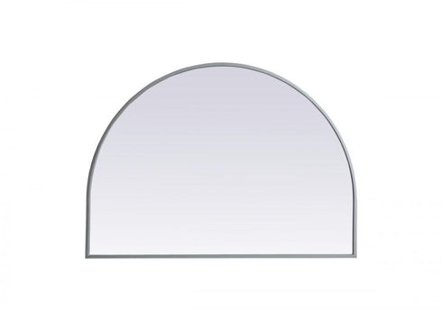 Elegant Lighting Ayra Metal Frame Arch Mirror 33x42 Inch in Black Model: MR1A3342BLK