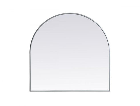 Elegant Lighting Ayra Metal Frame Arch Mirror 33x42 Inch in Black Model: MR1A3342BLK