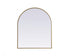 Elegant Lighting Ayra Metal Frame Arch Mirror 33x42 Inch in Black Model: MR1A3342BLK
