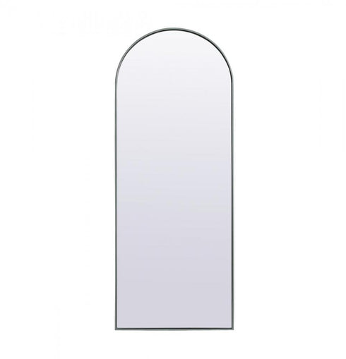 Elegant Lighting Ayra Metal Frame Arch Mirror 33x42 Inch in Black Model: MR1A3342BLK