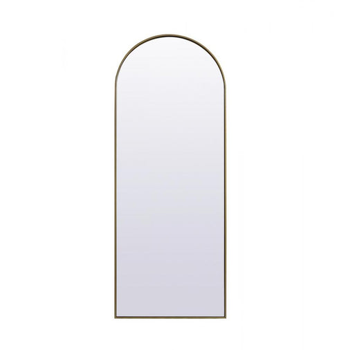 Elegant Lighting Ayra Metal Frame Arch Mirror 33x42 Inch in Black Model: MR1A3342BLK