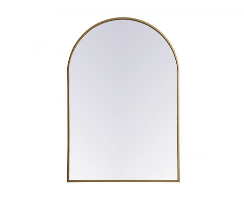 Elegant Lighting Ayra Metal Frame Arch Mirror 33x42 Inch in Black Model: MR1A3342BLK