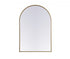 Elegant Lighting Ayra Metal Frame Arch Mirror 33x42 Inch in Black Model: MR1A3342BLK