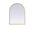 Elegant Lighting Ayra Metal Frame Arch Mirror 33x42 Inch in Black Model: MR1A3342BLK