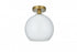 Elegant Lighting Baxter 10 inch Flush Mount Frosted White Shade in Satin Gold in Satin Gold and Frosted White Finish Model: LD2211SG