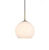 Elegant Lighting Baxter 10 inch Pendant Frosted White Shade in Satin Gold in Satin Gold and Frosted White Finish Model: LD2213SG