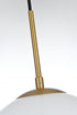 Elegant Lighting Baxter 10 inch Pendant Frosted White Shade in Satin Gold in Satin Gold and Frosted White Finish Model: LD2213SG