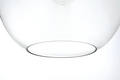 Elegant Lighting Baxter 12 inch Pendant Clear Shade in Satin Gold in Satin Gold and Clear Finish Model: LD2224SG