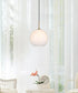 Elegant Lighting Baxter 12 inch Pendant Frosted White Shade in Satin Gold in Satin Gold and Frosted White Finish Model: LD2225SG