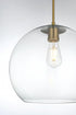 Elegant Lighting Baxter 14 inch Pendant Clear Shade in Satin Gold in Satin Gold and Clear Finish Model: LD2216SG