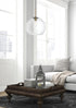 Elegant Lighting Baxter 14 inch Pendant Clear Shade in Satin Gold in Satin Gold and Clear Finish Model: LD2216SG