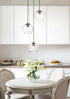 Elegant Lighting Baxter 18 inch Flush Mount Clear Shade in Satin Gold in Satin Gold and Clear Finish Model: LD2208SG