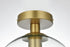 Elegant Lighting Baxter 18 inch Flush Mount Clear Shade in Satin Gold in Satin Gold and Clear Finish Model: LD2210SG