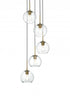 Elegant Lighting Baxter 18 inch Pendant Clear Shade in Satin Gold in Satin Gold and Clear Finish Model: LD2226SG