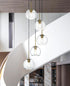 Elegant Lighting Baxter 18 inch Pendant Clear Shade in Satin Gold in Satin Gold and Clear Finish Model: LD2226SG