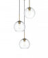 Elegant Lighting Baxter 20 inch Pendant Clear Shade in Satin Gold in Satin Gold and Clear Finish Model: LD2214SG