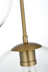 Elegant Lighting Baxter 20 inch Pendant Clear Shade in Satin Gold in Satin Gold and Clear Finish Model: LD2214SG