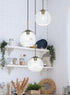 Elegant Lighting Baxter 20 inch Pendant Clear Shade in Satin Gold in Satin Gold and Clear Finish Model: LD2214SG